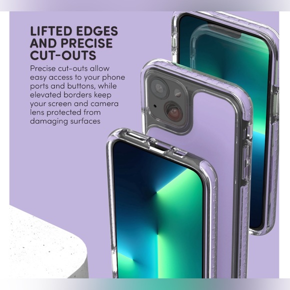 iHome Velo Silicone Impact Case for iPhone 13, Lavender - Picture 6 of 9